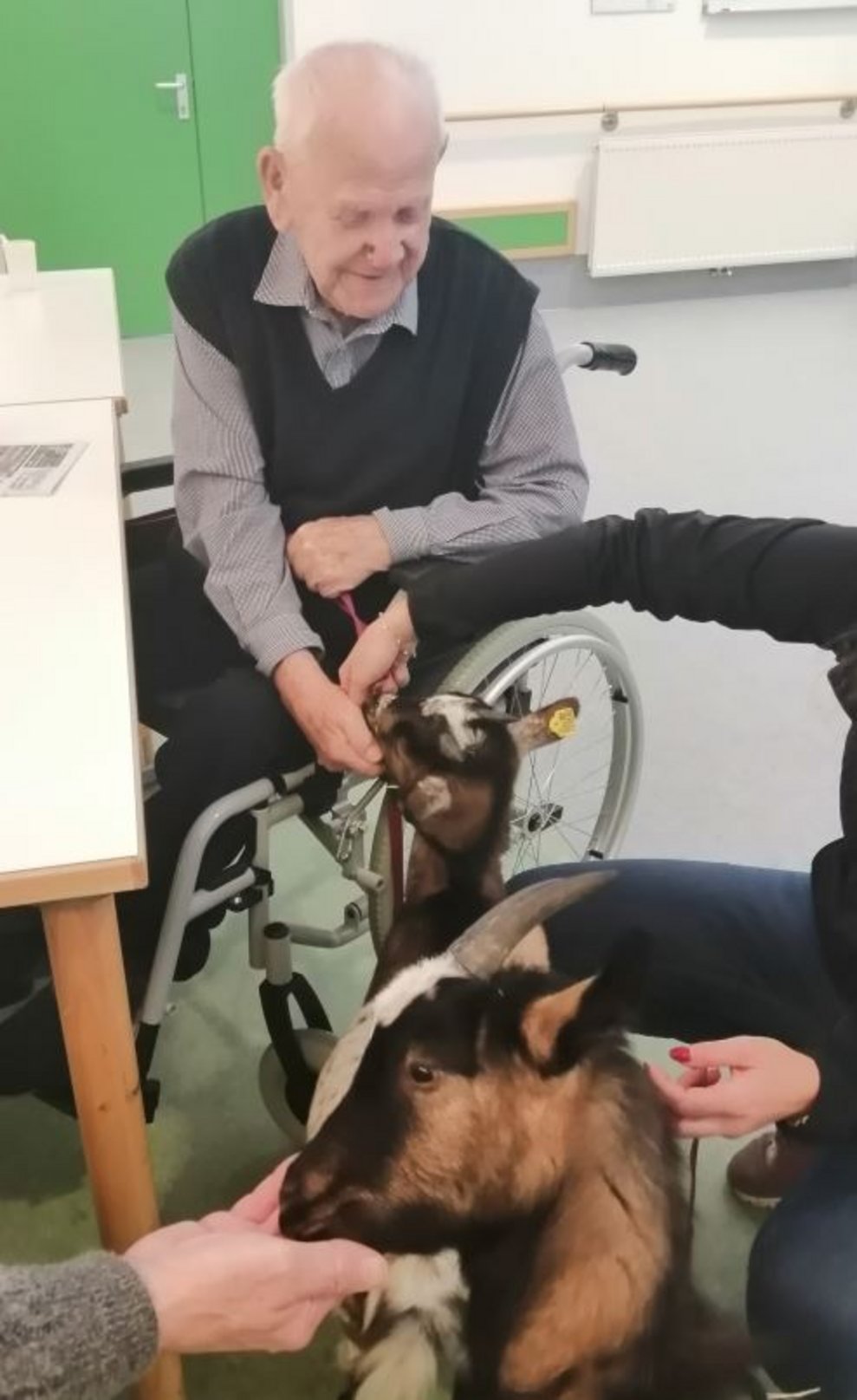 Besuch im Wohnbereich